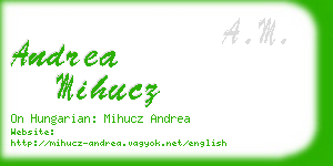 andrea mihucz business card